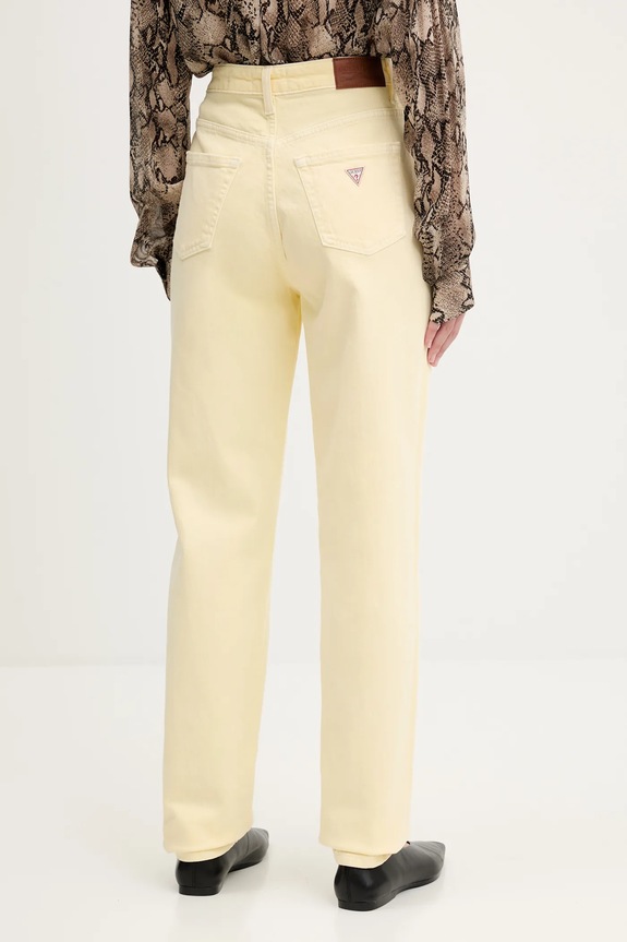 Ρούχα Τζιν παντελόνι Guess Jeans W5GA0D.D5M62 κίτρινο