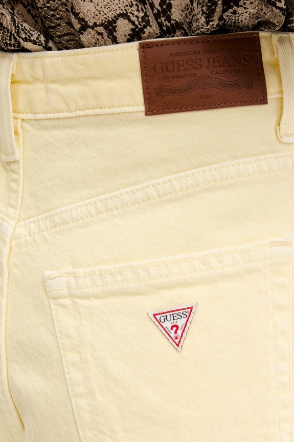 Τζιν παντελόνι Guess Jeans κίτρινο W5GA0D.D5M62