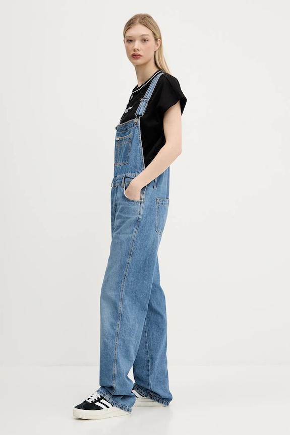 Guess Jeans salopette di jeans W5GD0Z.D5O11 blu SS25