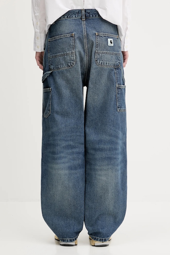 Oblečení Bavlněné džíny Carhartt WIP Brandon Double Knee Pant I034462.014L námořnická modř