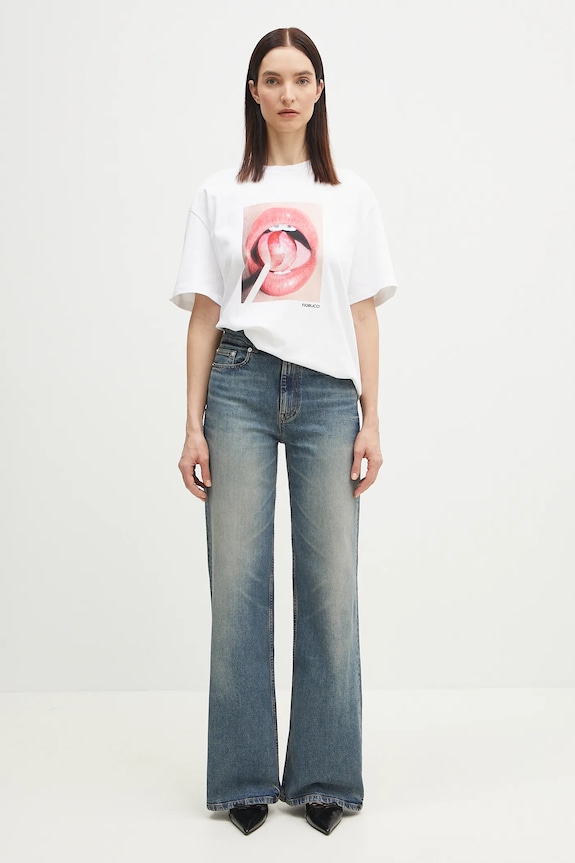 Kenzo jeansy FF52DP2176S7.DS niebieski