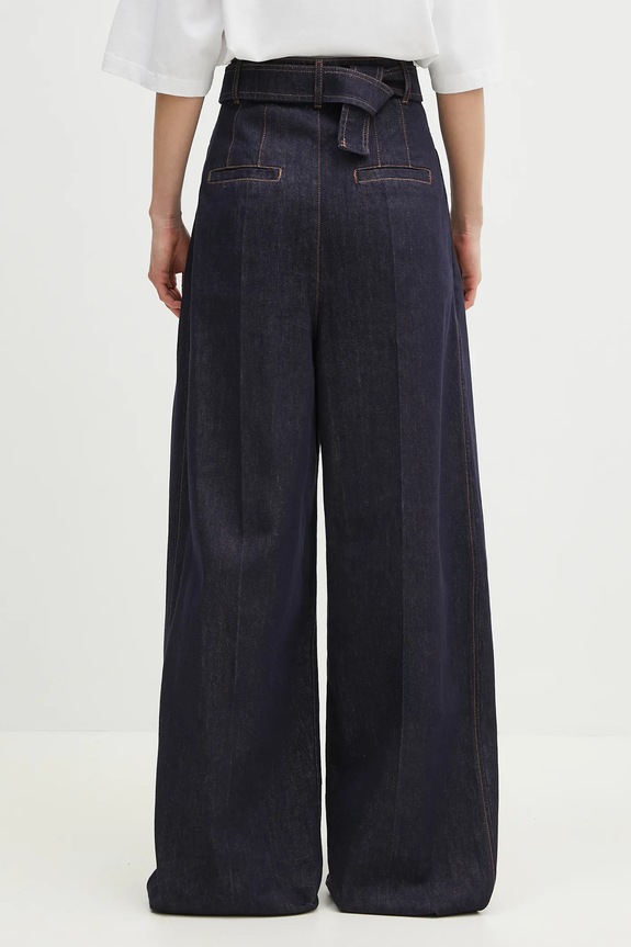 Odzież Sportmax jeansy bawełniane Blanc 2512131045600 granatowy