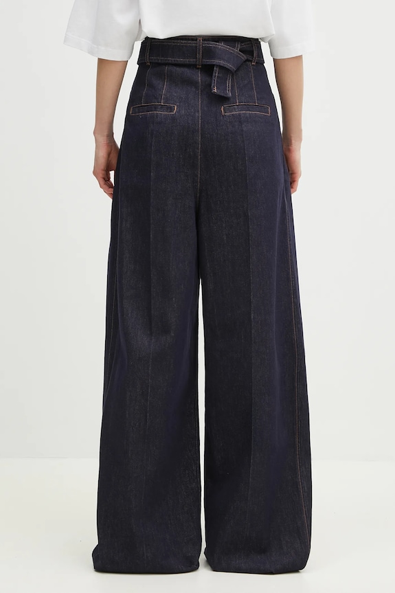 Odzież Sportmax jeansy bawełniane Blanc 2512131045600 granatowy