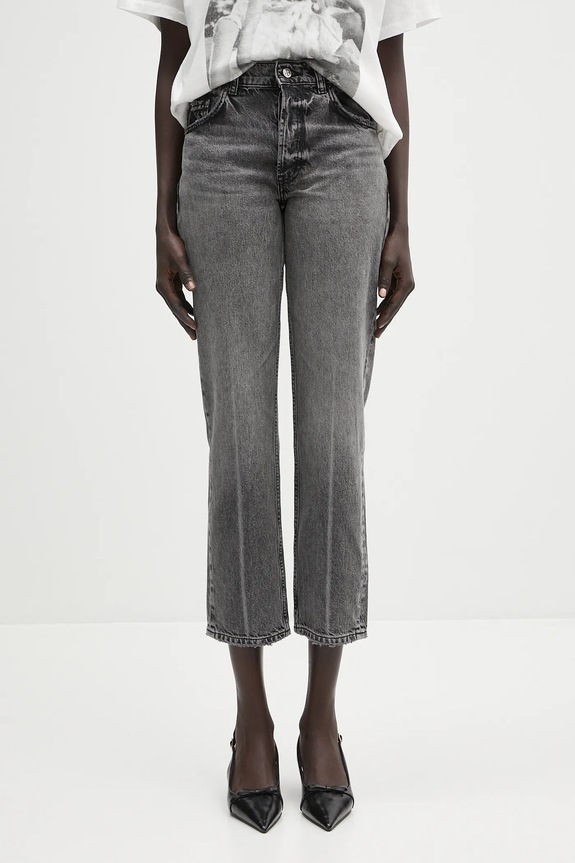 Anine Bing jeansy Kate Jean high szary A.06.11158