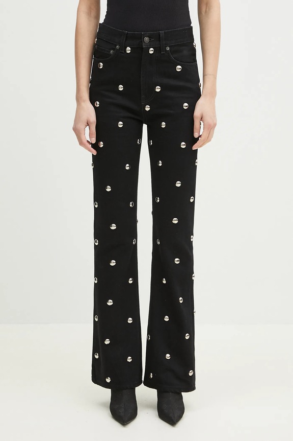 Kavbojke Fiorucci Metal Bubble Stud Flared črna U02SPDJE083DN06DN04