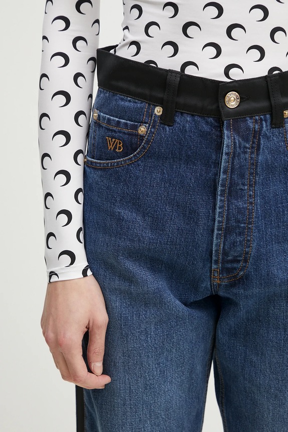 Wales Bonner jeansy Echo Denim granatowy US25DE02.DE01.599.S