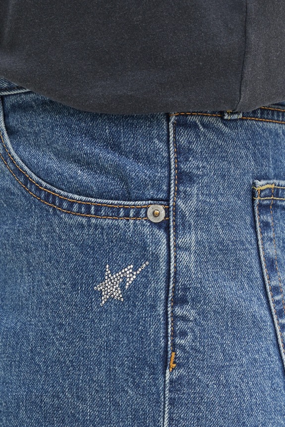 Джинси A Bathing Ape Crystal Ape Head Flare Denim блакитний 1L30250002