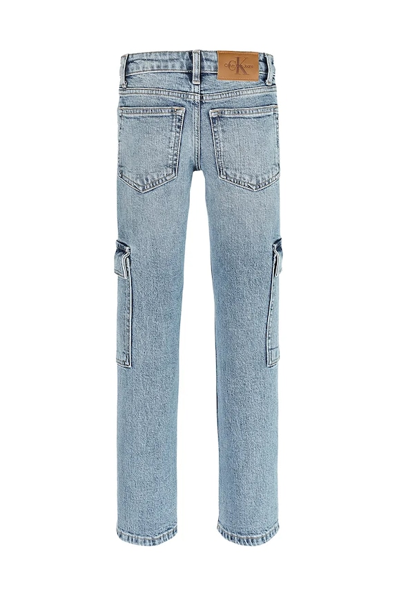 Dievča Detské rifle Calvin Klein Jeans MR STRAIGHT IG0IG02705.PPYA modrá