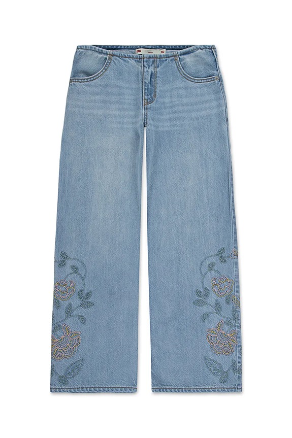 Otroške kavbojke Levi's LOW RISE BAGGY 4EM262 modra SS25