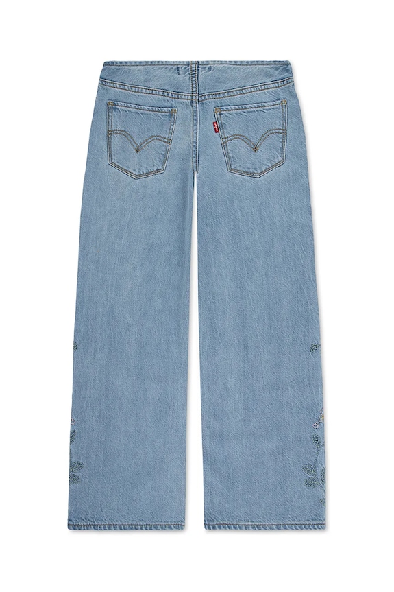 Deklice Otroške kavbojke Levi's LOW RISE BAGGY 4EM262 modra