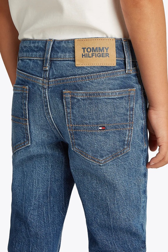 Dječje traperice Tommy Hilfiger FLARE KG0KG08407.PPYA plava