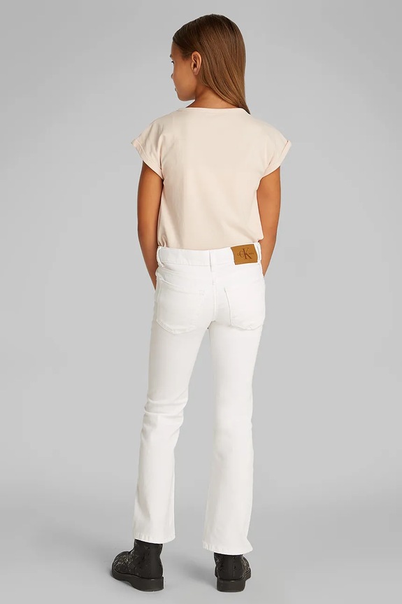 Calvin Klein Jeans jeansy dziecięce FLARE biały IG0IG02840.PPYA