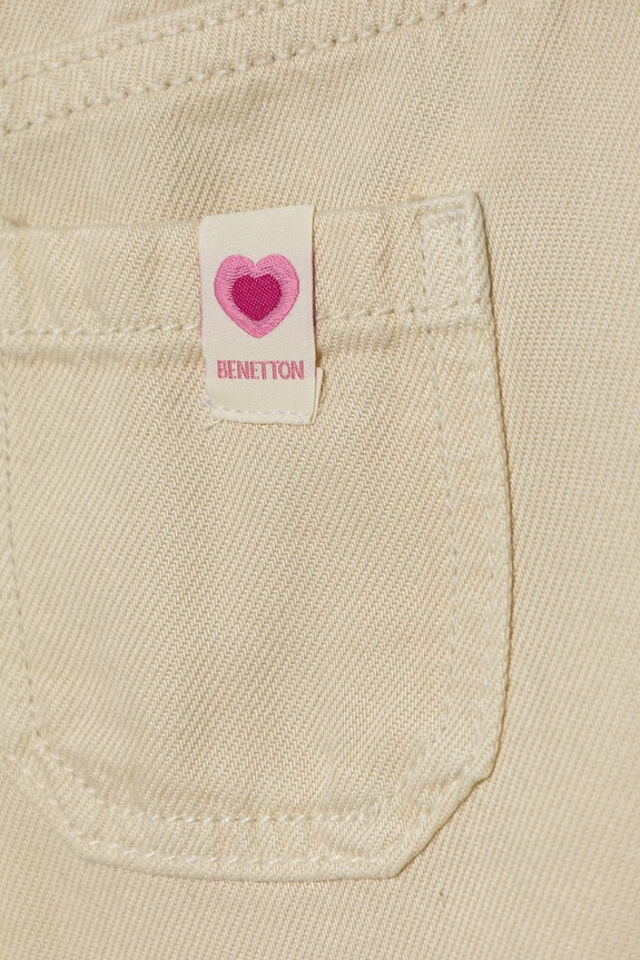 Deklice Otroške kavbojke United Colors of Benetton 41AQGE02H.P.Seasonal bež