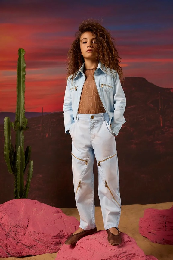 Παιδικά τζιν Pinko τζιν παντελόνι μπλε KFPA002.0.CE192