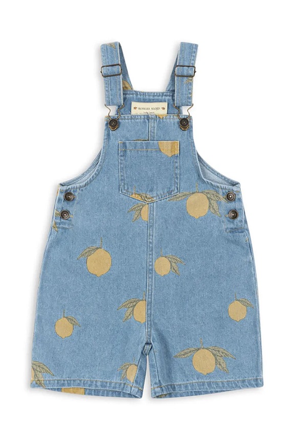 Дитячий бавовняний комбінезон Konges Sløjd MAGOT OVERALLS GOTS Planet friendly блакитний KS102442