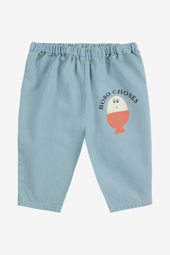Bobo Choses jeans bebelusi Morning Egg 125AB065 turcoaz SS25