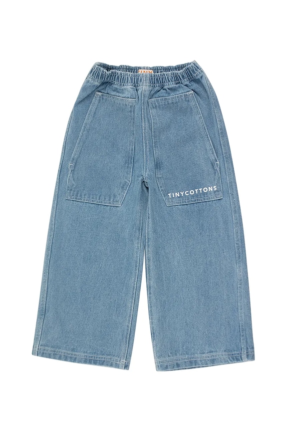 Tinycottons jeansy dziecięce GRAPHIC DENIM PANT SS25.243 niebieski SS25