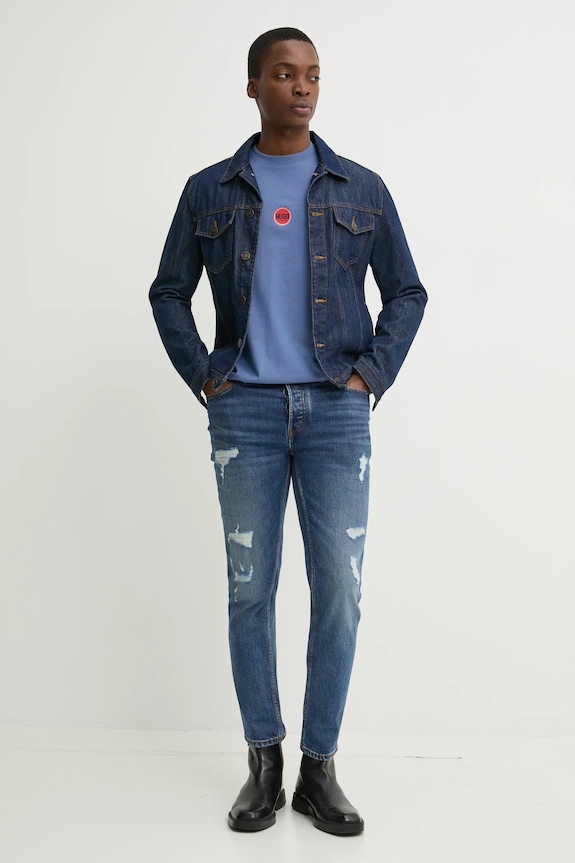HUGO jeansy 50530633 niebieski SS25