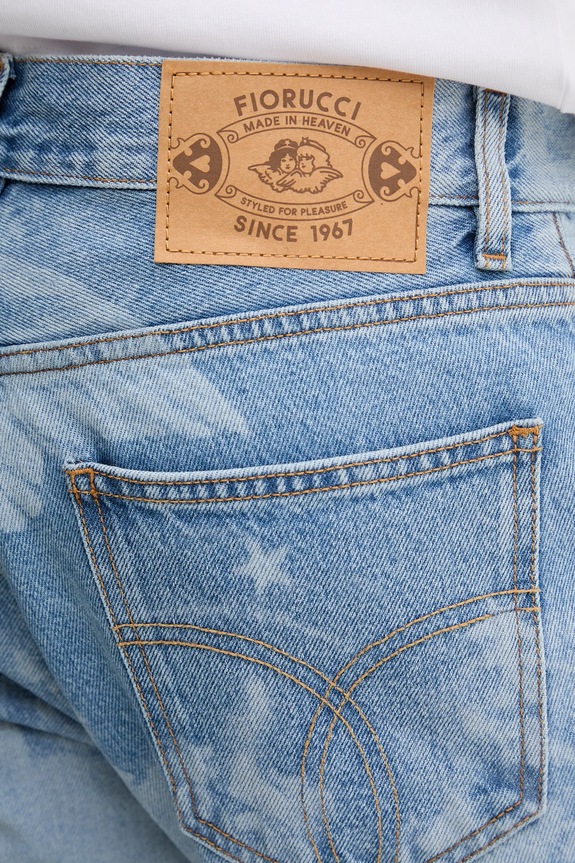 Rifle Fiorucci Angel Print Straight Fit Jeans modrá U02SPDJE075DN03DN02