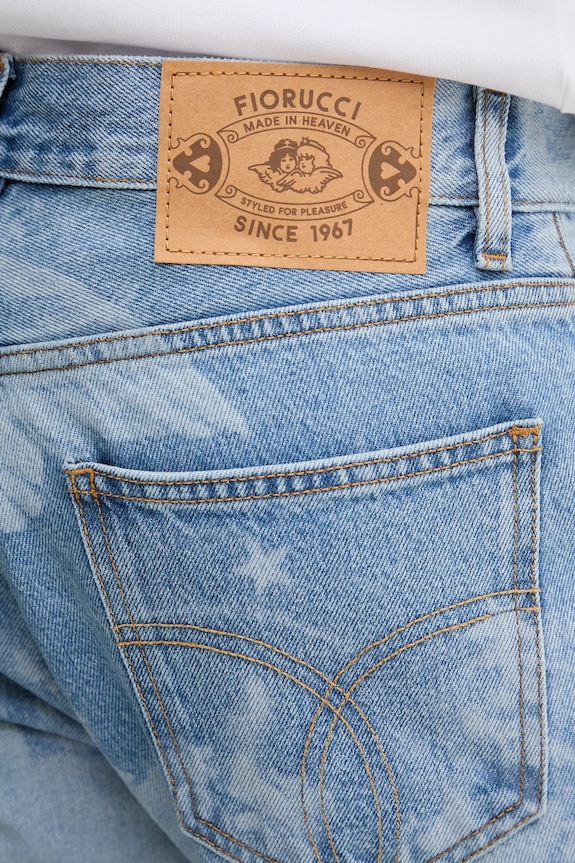 Rifle Fiorucci Angel Print Straight Fit Jeans modrá U02SPDJE075DN03DN02