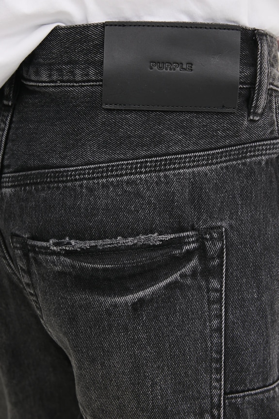 PURPLE BRAND jeansy CONCORDE RIP REPAIR czarny P018.CRPB125