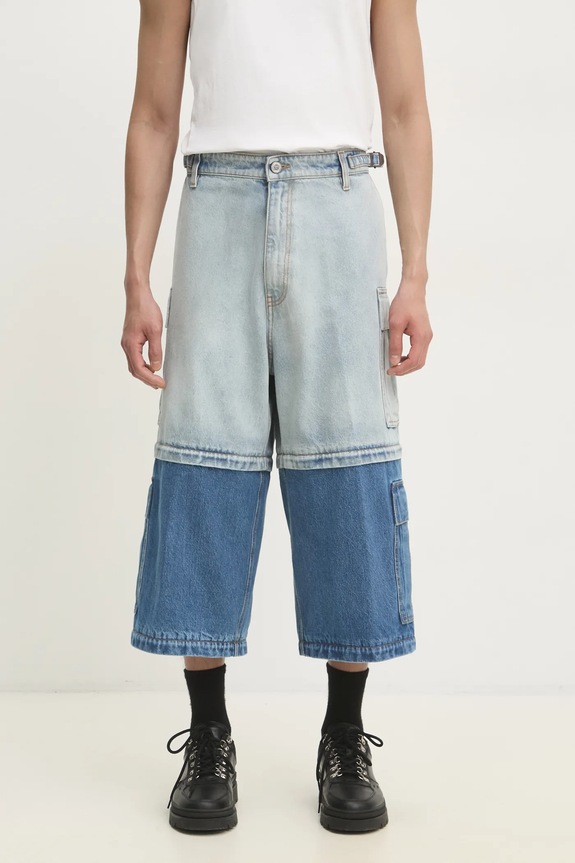 VETEMENTS jeansy Deconstructed Triple Cargo UA66PA510N niebieski