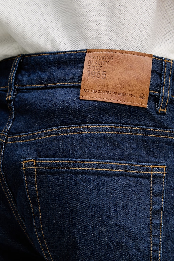 United Colors of Benetton jeansy slim fit męskie granatowy 4MCP57BC8
