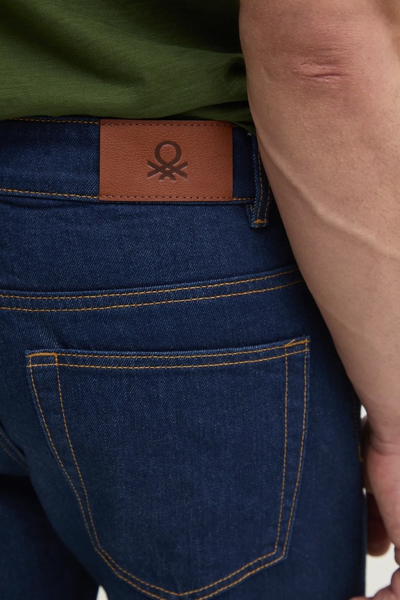 United Colors of Benetton jeansy slim fit męskie granatowy 4MCP57BC8