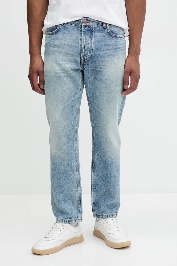 United Colors of Benetton jeansy bawełniane niebieski 4W9KUE01U