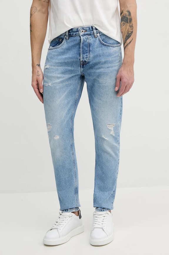 Pepe Jeans jeansy TAPERED JEANS CALLEN niebieski PM207392RM0