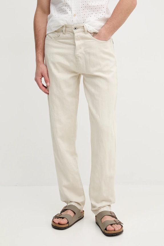 Pepe Jeans blugi din amestec de in LOOSE JEANS NILS bej PM208027TC9