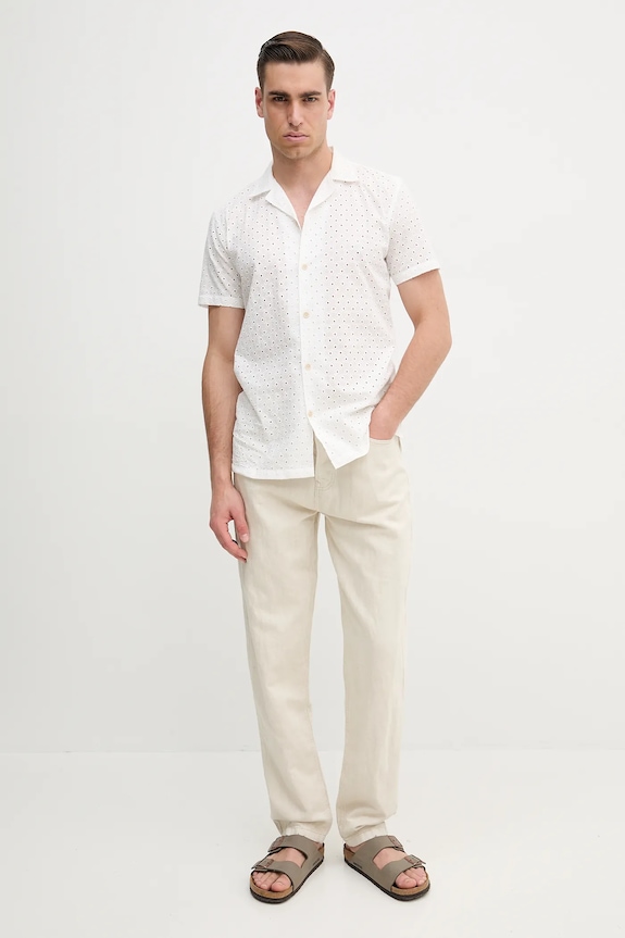 Pepe Jeans blugi din amestec de in LOOSE JEANS NILS PM208027TC9 bej SS25