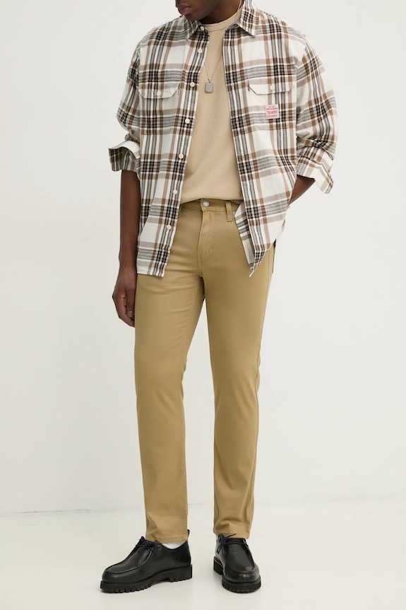 Traperice s dodatkom lana Levi's 511™ SLIM zelena 04511.