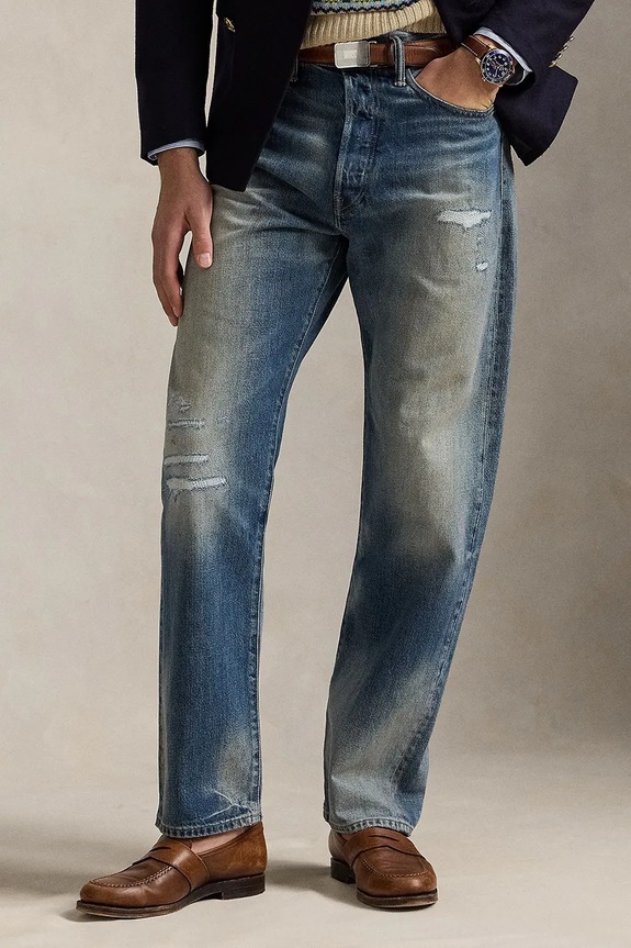 Polo Ralph Lauren jeansy bawełniane 710963171 niebieski SS25