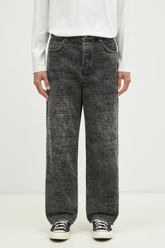KSUBI jeansy Maxx Stencil Stitch czarny MPS25DJ011