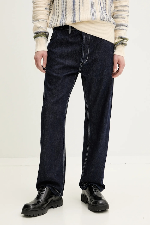 Τζιν παντελόνι Desigual ZIGZAG σκούρο μπλε 25SMDD01