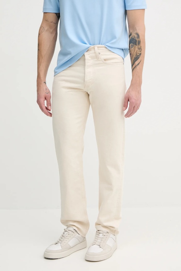 Calvin Klein Jeans jeans con aggiunta di lino beige J30J327539