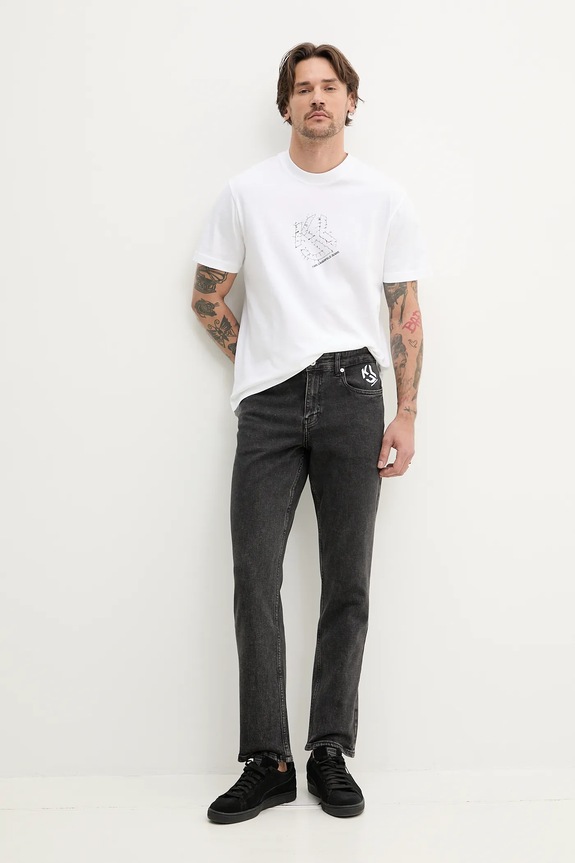 Karl Lagerfeld Jeans jeansy A2M10070 szary SS25