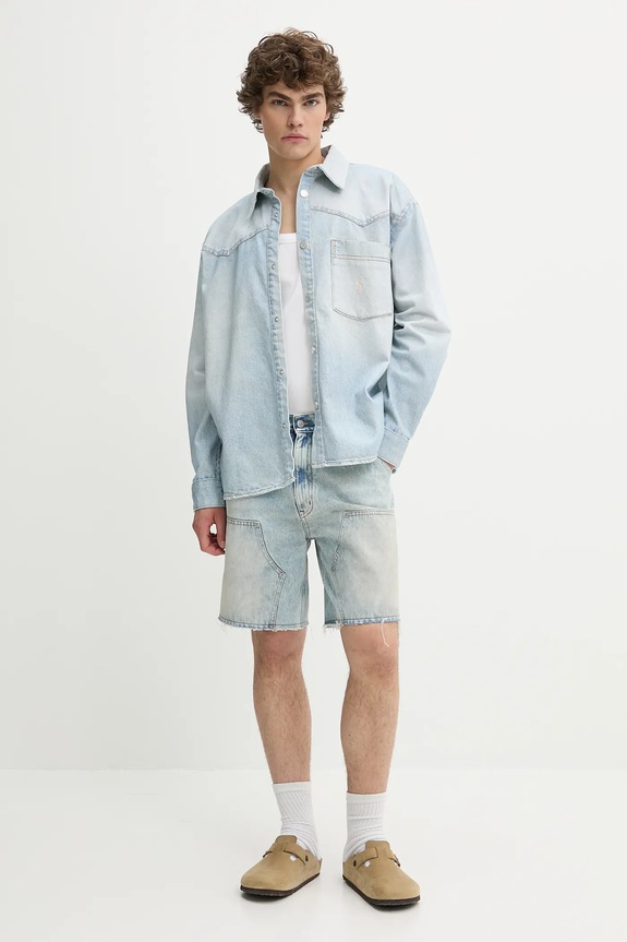 Jeans srajca Won Hundred 3647.15049 modra SS25