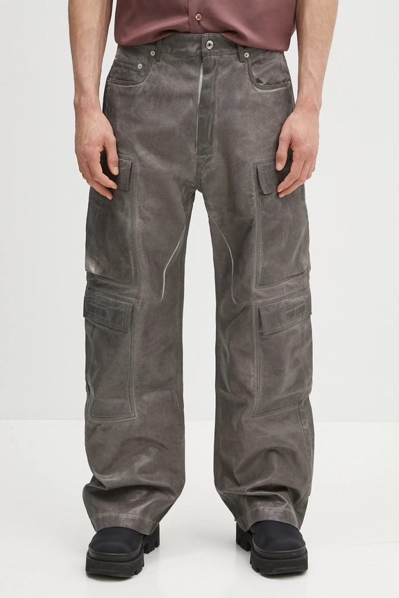 Rick Owens DRKSHDW jeansy Double Cargo szary DU01E3361.DCF