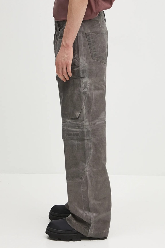 Rick Owens DRKSHDW jeansy Double Cargo DU01E3361.DCF szary SS25