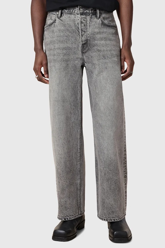 AllSaints jeansy LENNY M004EC szary SS25