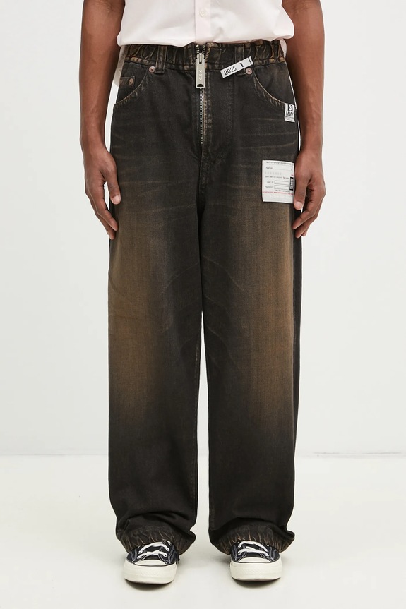 Maison MIHARA YASUHIRO jeans Amateur Sewn Wide Jeans black A14PT023