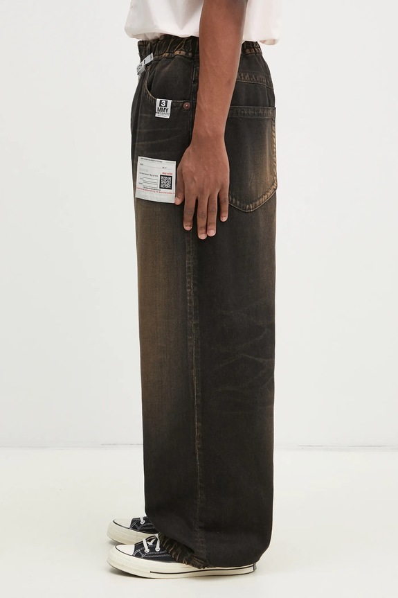 Maison MIHARA YASUHIRO jeans Amateur Sewn Wide Jeans A14PT023 black SS25