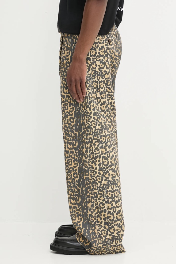 Джинсы RHUDE Leopard Drop-Crotch RHSS25PA05012 коричневый SS25