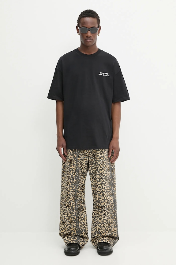 Джинсы RHUDE Leopard Drop-Crotch коричневый RHSS25PA05012