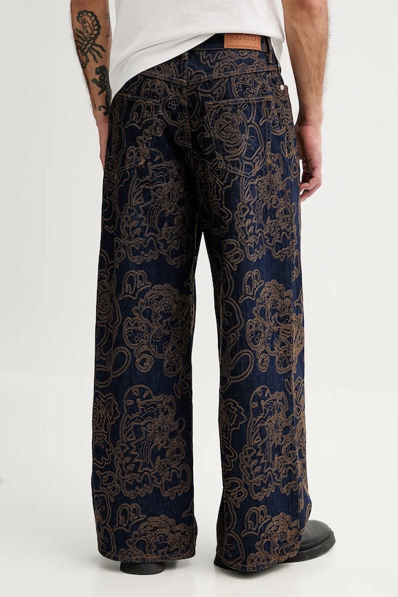 Odzież Kenzo jeansy FF55DP4196V1.DM granatowy