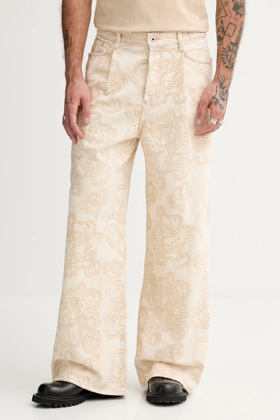 Kenzo jeansy beżowy FF55DP4196W1.WM