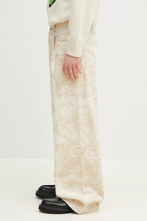 Džíny Kenzo FF55DP4196W1.WM béžová SS25