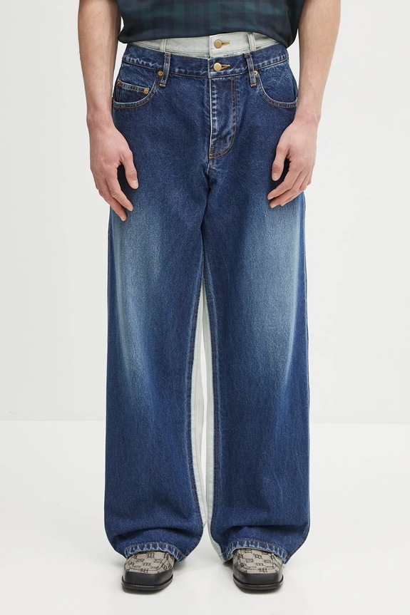 AMBUSH farmer Denim Layered Pants kék 12115339